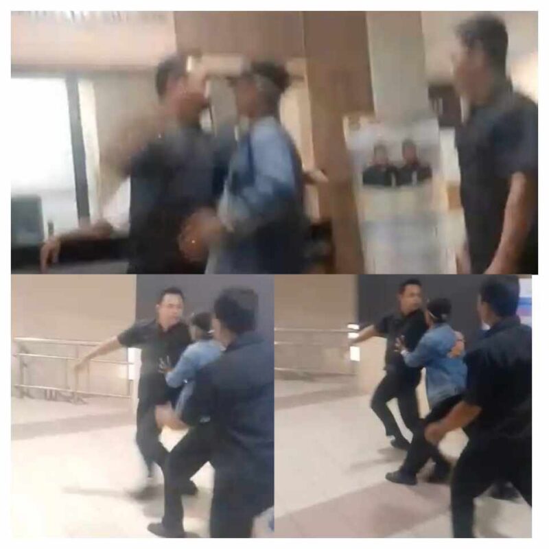 Oknum satpam perkim intimidasi jurnalis.