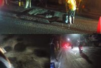 Perbaikan jalan raya imam Bonjol-Karawaci, Kota Tangerang.