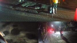 Perbaikan jalan raya imam Bonjol-Karawaci, Kota Tangerang.