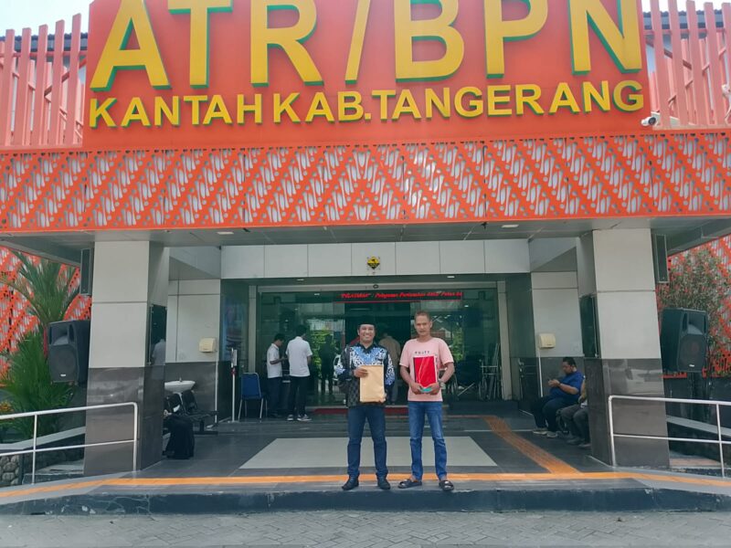 Rohim Matullah, perwakilan dari masyarakat Rancagong yang bersurat ke kantor ATR/BPN.