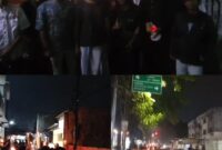 Katar kelurahan Cimone dan Budak Mastam berkeliling pawai obor di kampung Cibodas Kecil RW 03, kelurahan Cimone, Kecamatan Karawaci, Kota Tangerang.