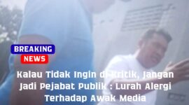 Teguh, Lurah Cimone Jaya saat dilokasi proyek pembangunan Indomaret, jalan Untung Suropati.