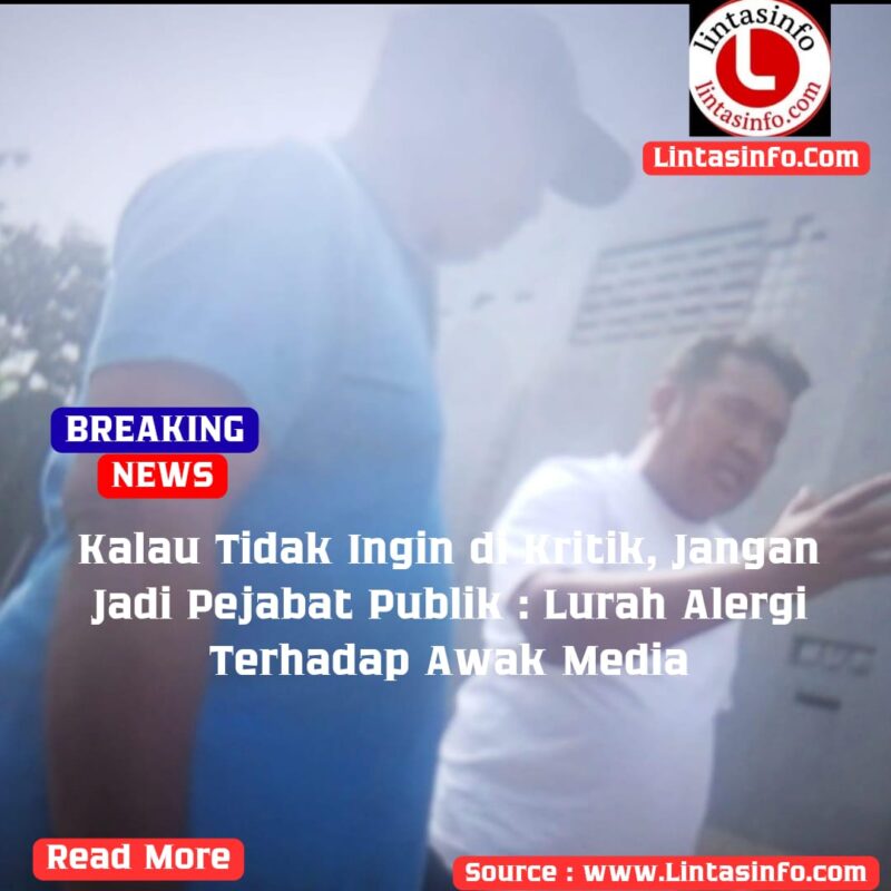 Teguh, Lurah Cimone Jaya saat dilokasi proyek pembangunan Indomaret, jalan Untung Suropati.