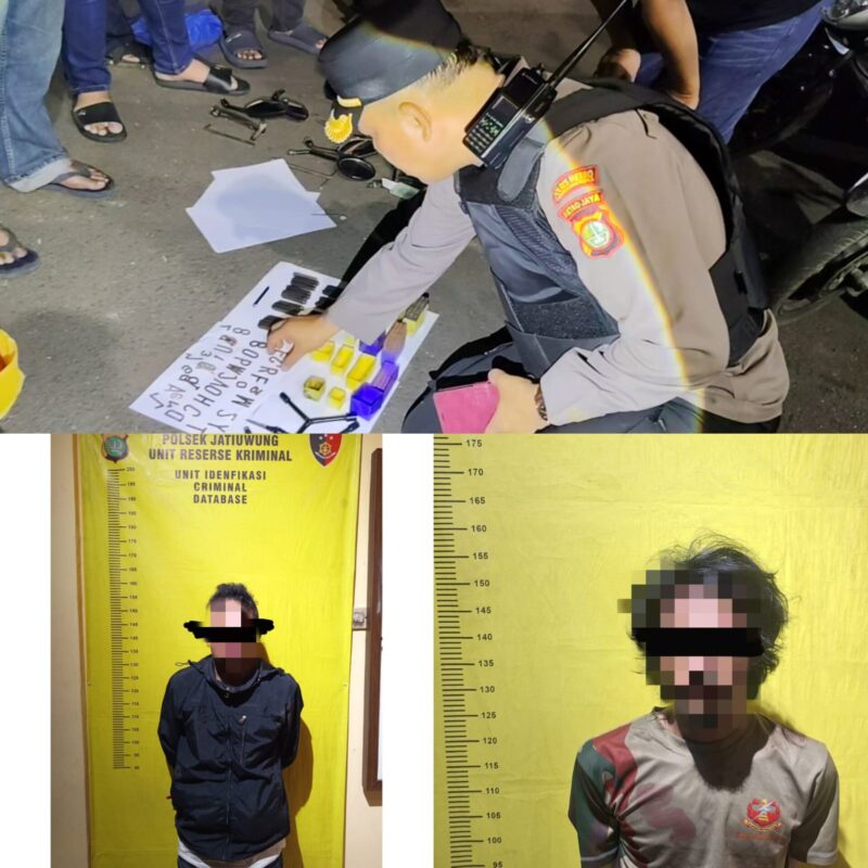 Penangkapan dua pelaku curanmor oleh tim opsnal Polsek Jatiuwung.