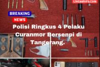 Barang bukti yang di amankan di Polsek Jatiuwung Kota Tangerang.