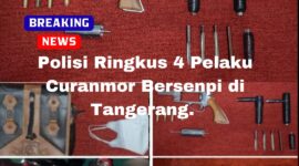 Barang bukti yang di amankan di Polsek Jatiuwung Kota Tangerang.