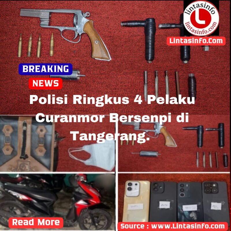 Barang bukti yang di amankan di Polsek Jatiuwung Kota Tangerang.