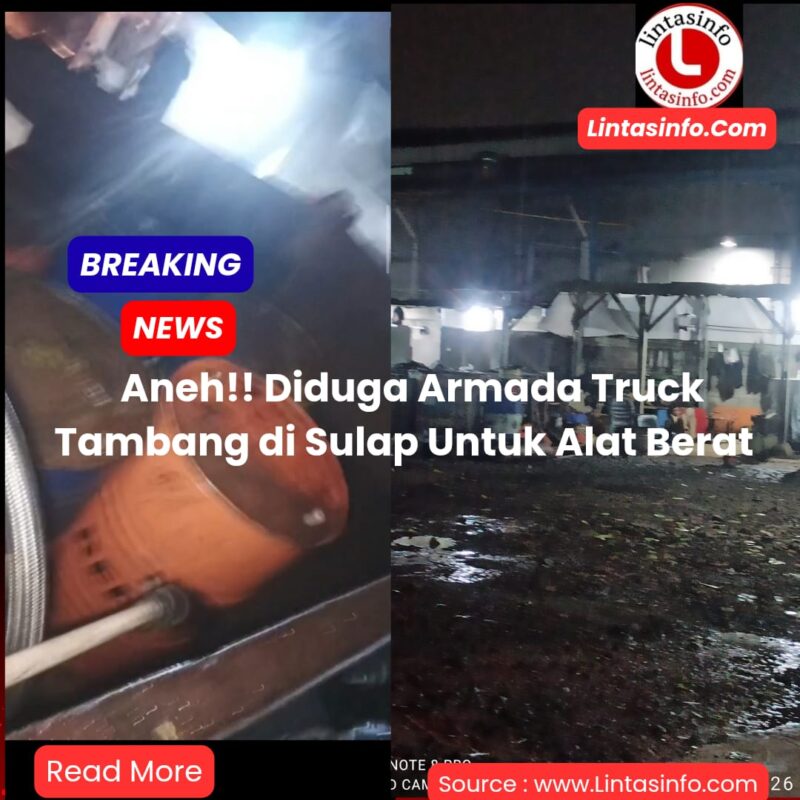 Gudang penyimpanan solar dan dump truk yang di modifikasi menjadi penyalur untuk alat berat.