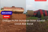 Tangki dan kempu yang diduga tampung solar subsidi.