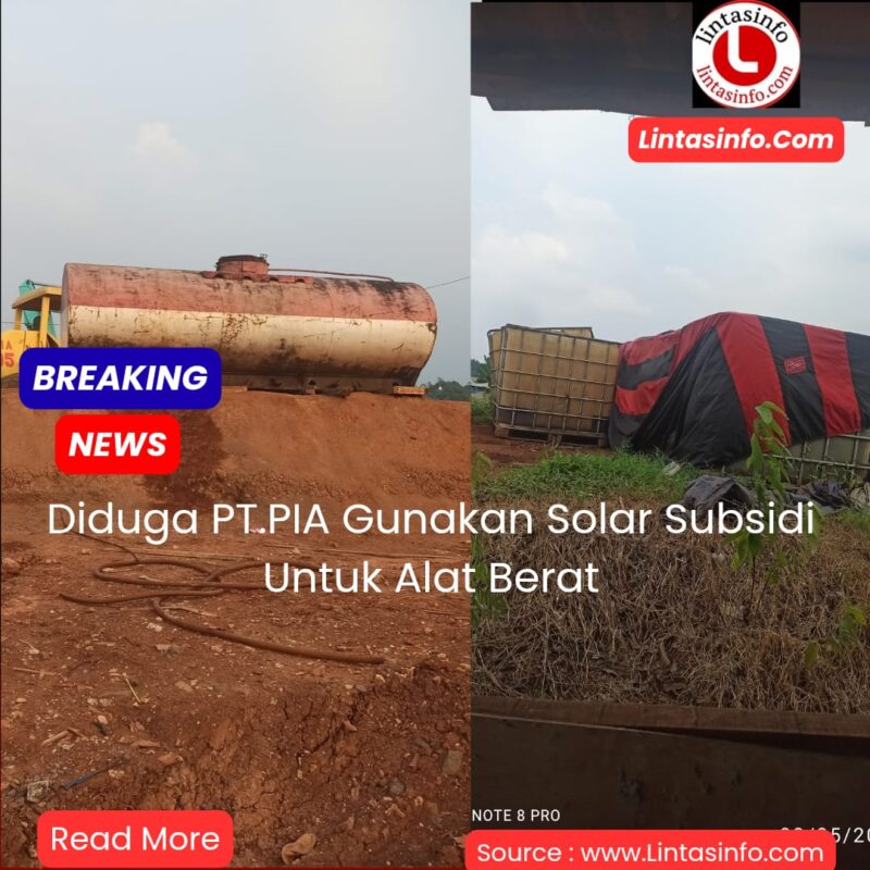 Tangki dan kempu yang diduga tampung solar subsidi.