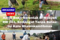 Kerja bakti RW 003, Kelurahan Cimone, Kecamatan Karawaci, Kota Tangerang.
