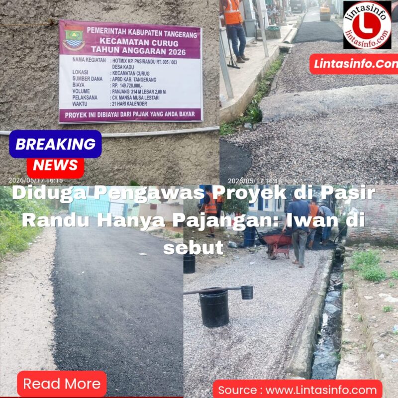 Proyek hotmik di kampung Pasir Randu, Desa Kadu, Kecamatan Curug, Kabupaten Tangerang, telah menjadi sorotan.