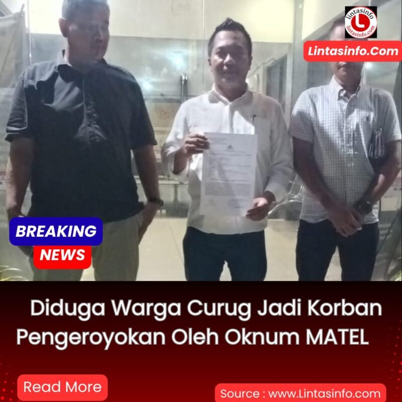 Warga yang di keroyok oknum matel, buat laporan ke Polsek Curug.