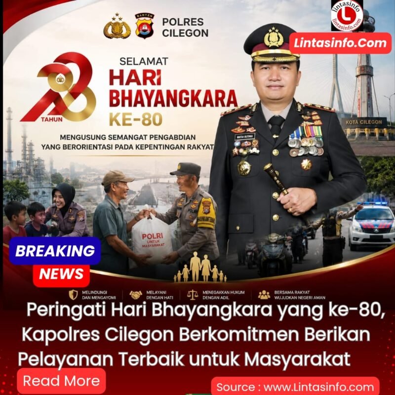 Kapolres Cilegon memberikan ucapan untuk HUT Bhayangkara yang ke-80