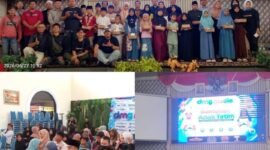 DMG media santunan anak yatim-piatu di aula kecamatan kelapa dua.