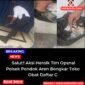 Foto tim opsnal dan barang bukti.