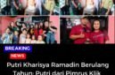 Sesi foto bersama keluarga Didin Baharuddin pimpinan perusahaan klik berita tv.