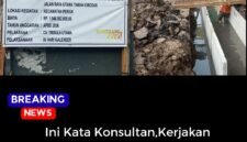 Konsultan CV Trisula Utama paksakan pemasangan drainase dalam keadaan banjir.